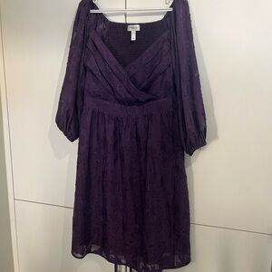 Addition Elle Plum Long Sleeve Dress